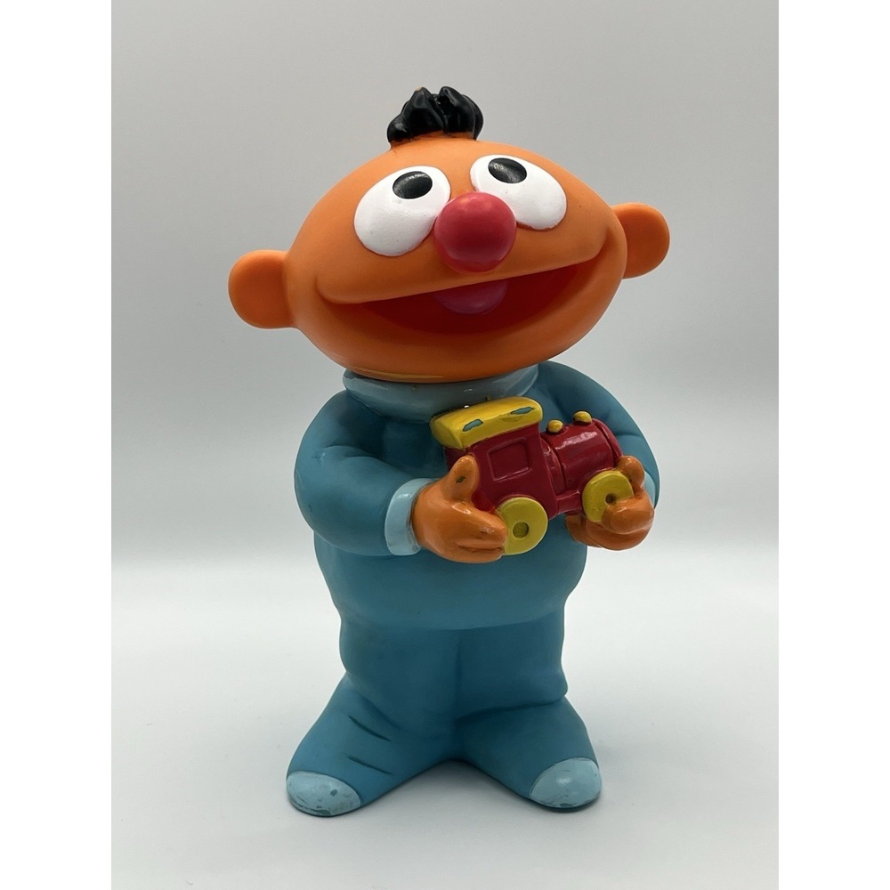 Vintage 1990 Jim Henson Sesame Street Ernie Figural Coin Money Bank Collectible